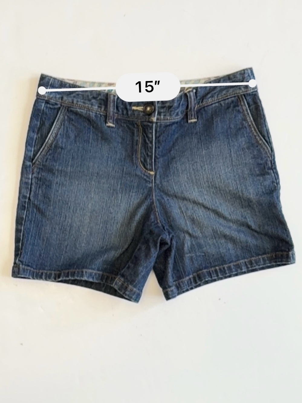 Biden Denim Chino Shorts Size US 6 UK 10 - Picture 4 of 11